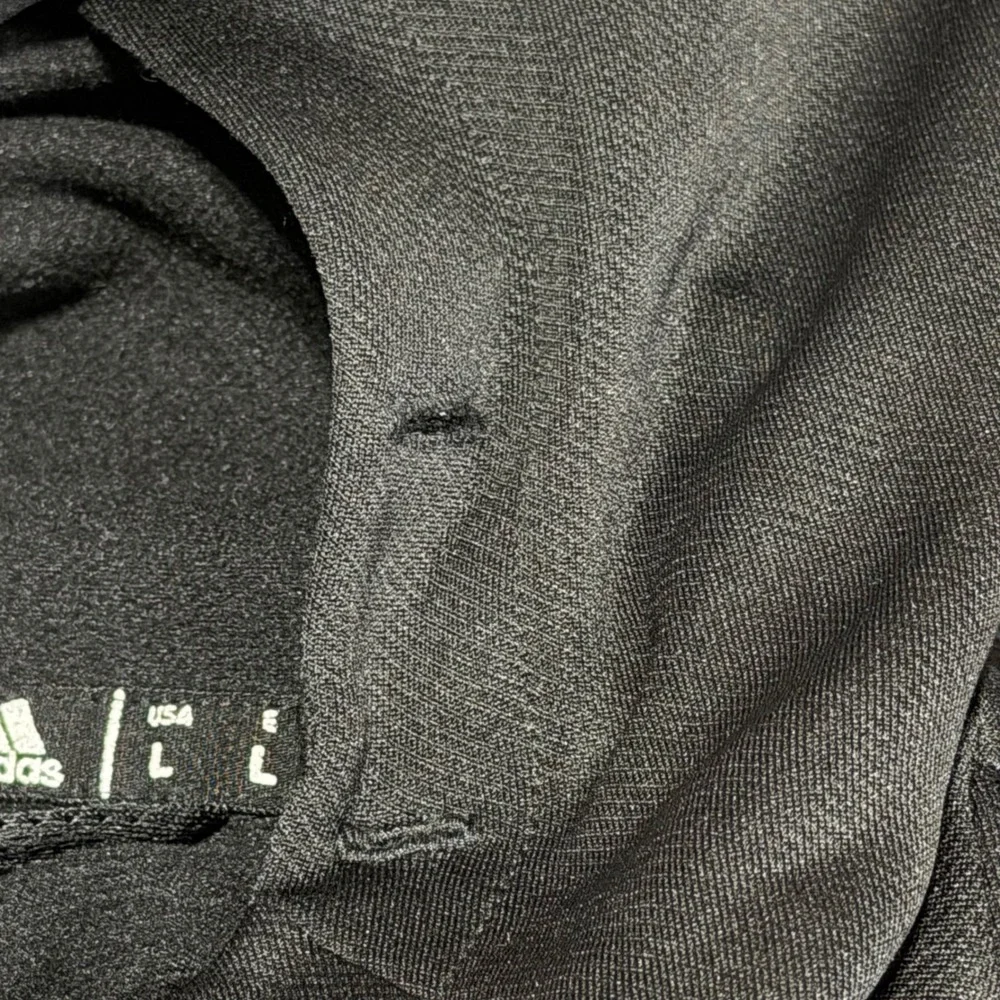 Adidas Men Black Grey Color Block Hoodie Sweatshirt Athletic Size‎ L